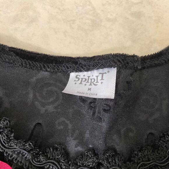 Spirit Girl Costume Dress mask Renaissance Maiden/Gothic Fairy Devil Size M 8-10 - Picture 3 of 9